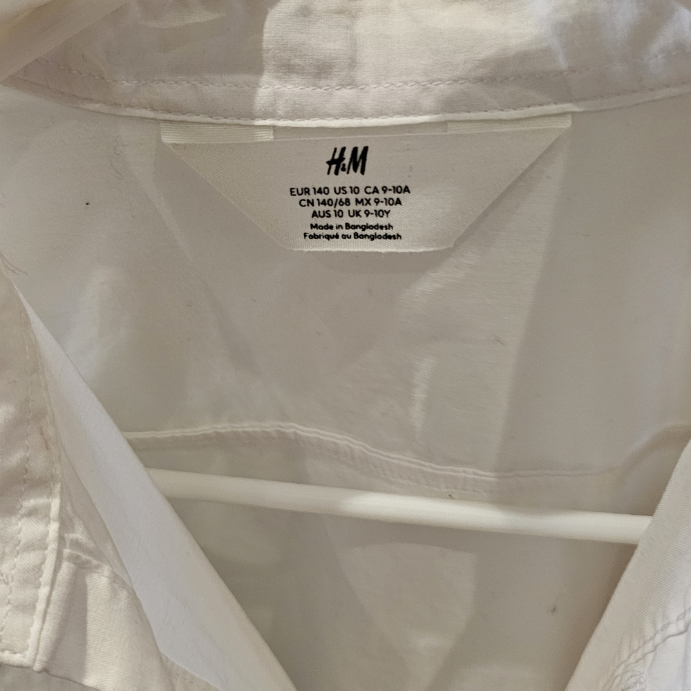 H&M White Men's Dress Shirt - Classic Button-Up